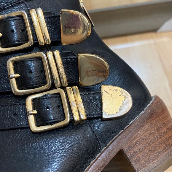 Loeffler Randall Black Fenton Buckle Black Boots Size 6 - Picture 8 of 12